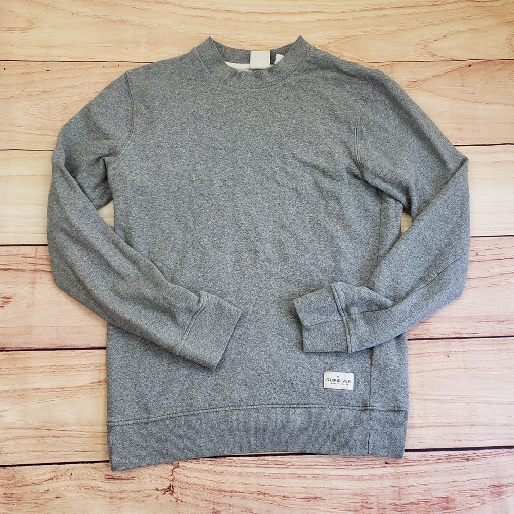 Quiksilver Sweatshirt Mens‎ Small Pullover Casual Surf Surfing Heather Gray